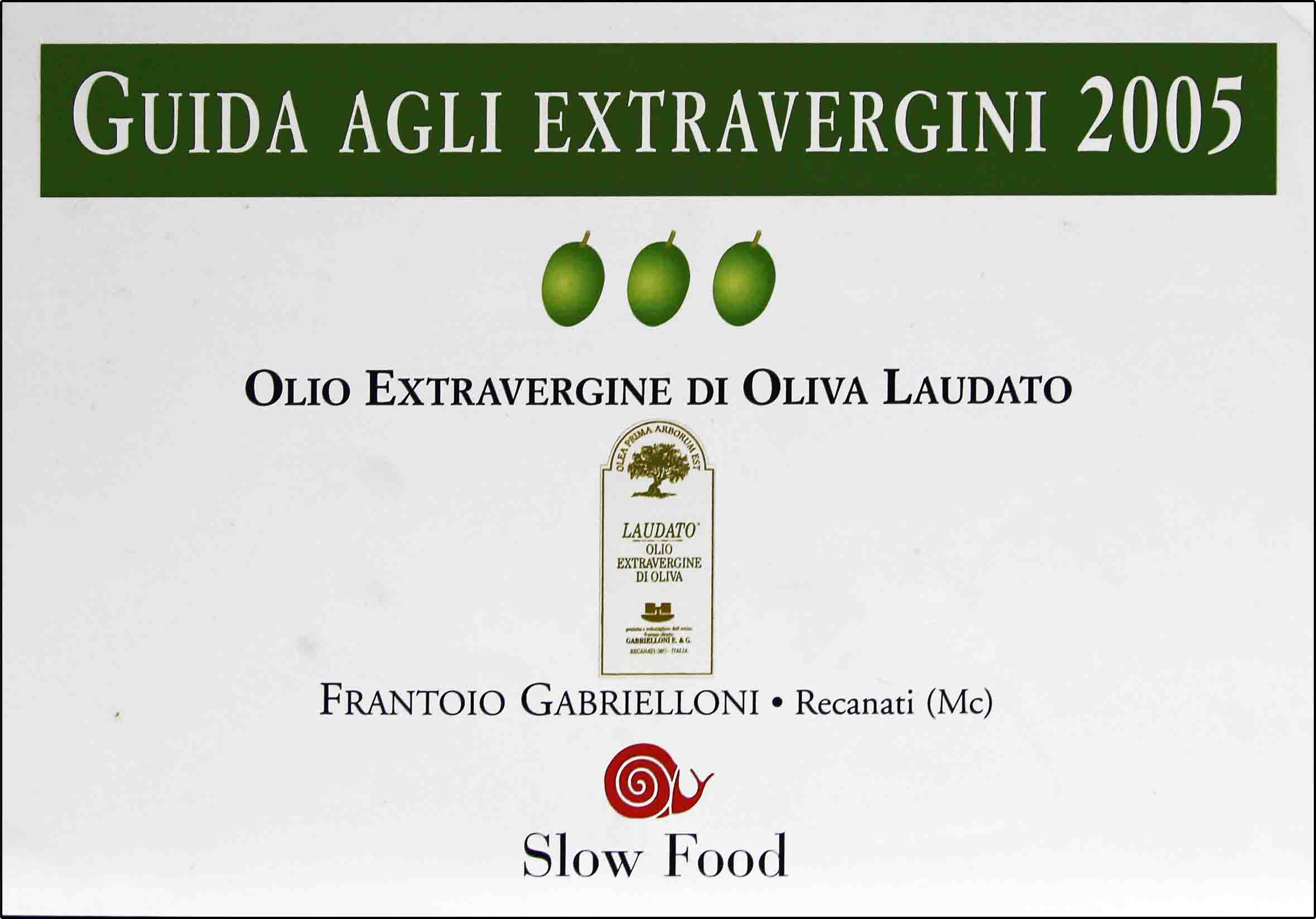 Excellence Slow Food Guide 2005